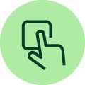 Picto - pastille verte - app bancaire