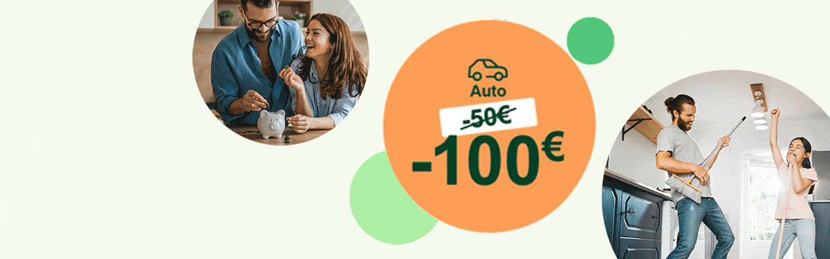 Auto -100€ / Habitation -100€ / Santé -150€ / GAV -100€ 