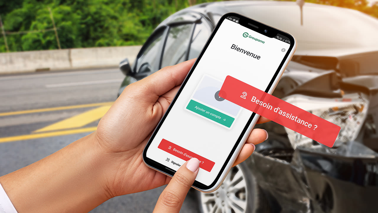Application Groupama et moi : bouton d'assistance