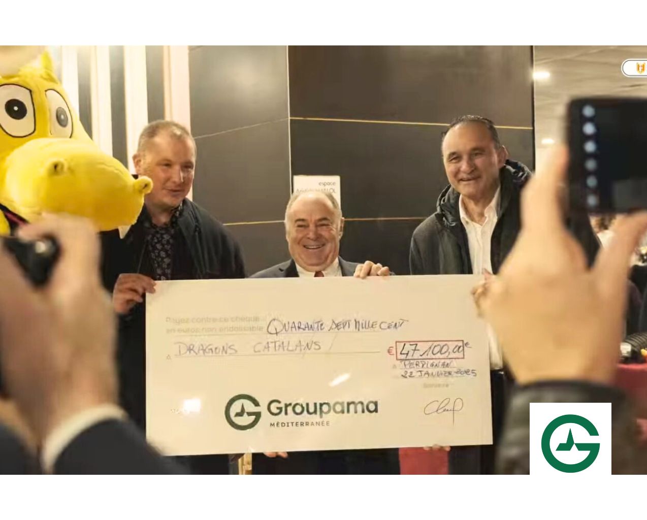 GDMR - GMED - Visuel actu 06/02/2025 Groupama Méditerranée et les Dragons Catalans